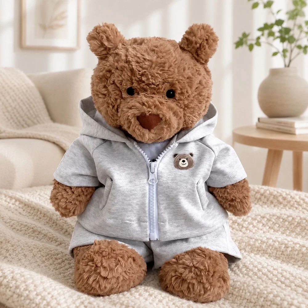 Gray 3-Piece Sports for Bartholomew Bear Plush – 10 Inch [BXYC-41-10IN]